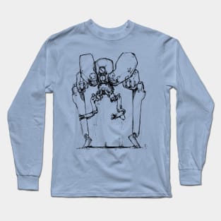 Mech Sketch (BW) Long Sleeve T-Shirt